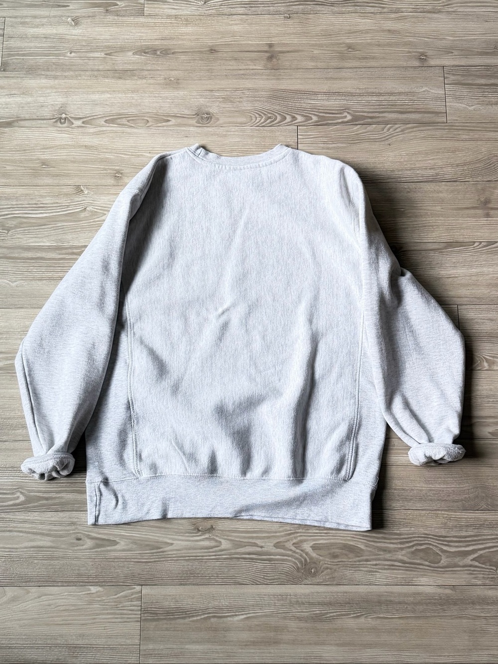 North MN Grey Crewneck Sweatshirt with Navy Print - Picture 2 of 3